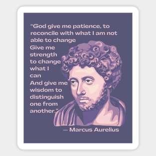 Marcus Aurelius Portrait and Quote Magnet